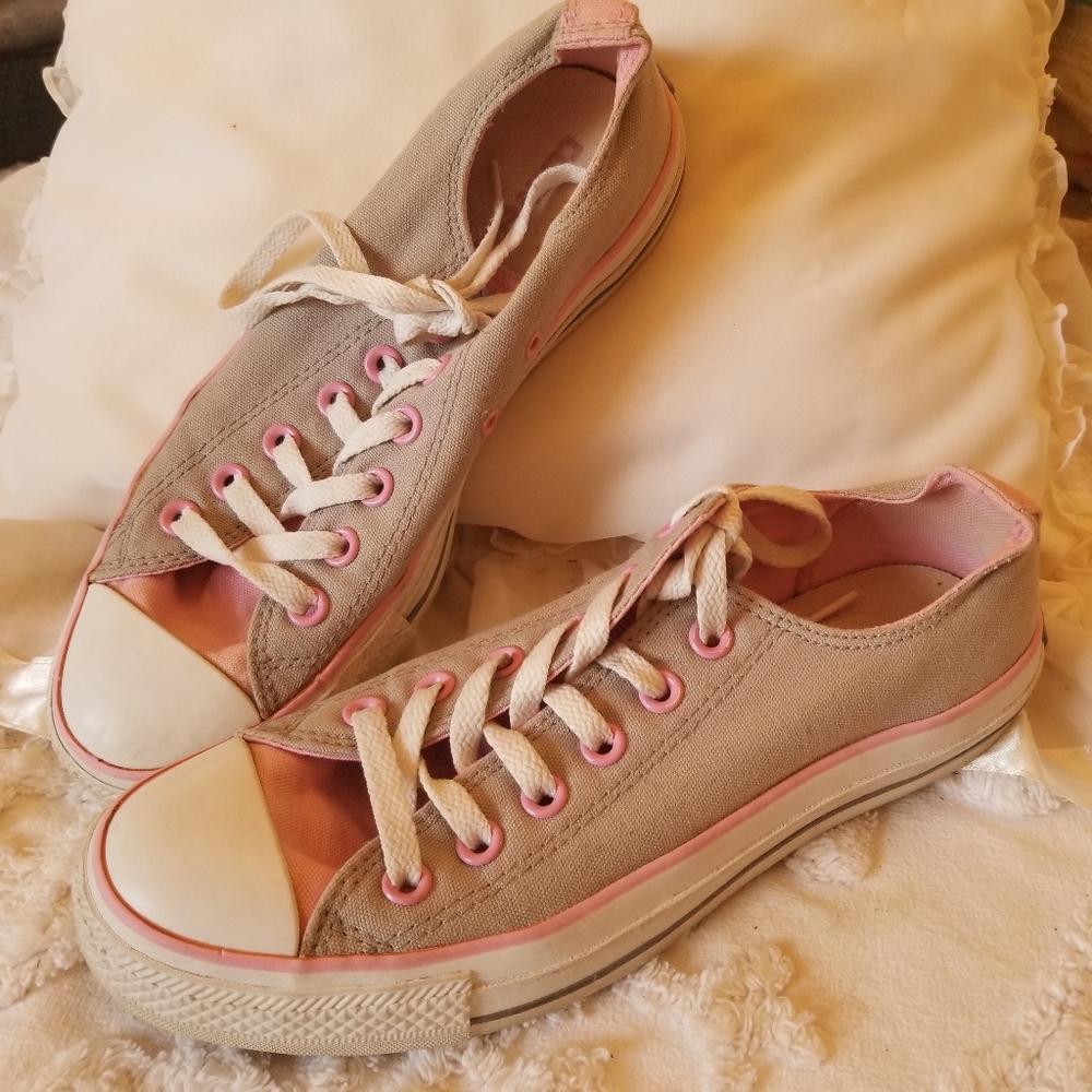 Converse Pink Gray Sneakers